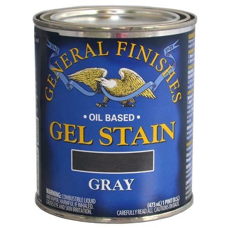 GENERAL FINISHES 1 Pt Gray Gel Stain Oil-Based Heavy Bodied Stain GRP